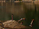 Swimming is fine in Upper Sardine lake