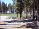 Grills overlooking softball field