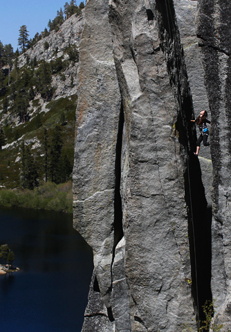 Climbing at Eagle Lake Cliff