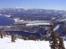 Backcountry skiing on Jakes Peak