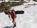 Hiking up in August of 2011 with Winnemucca Lake in the background