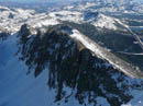 Looking out over Round Top's east ridge from the top of the left couloir.