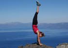 Handstand on the summit of Tallac
