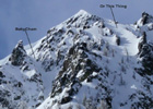 Ski lines on Mount Tallac