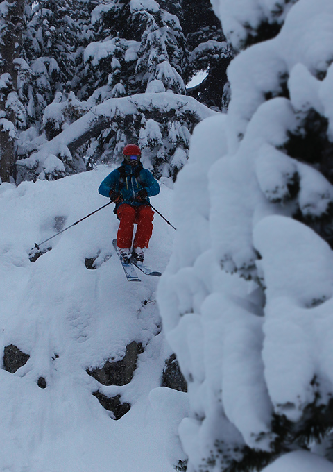 powder skiing