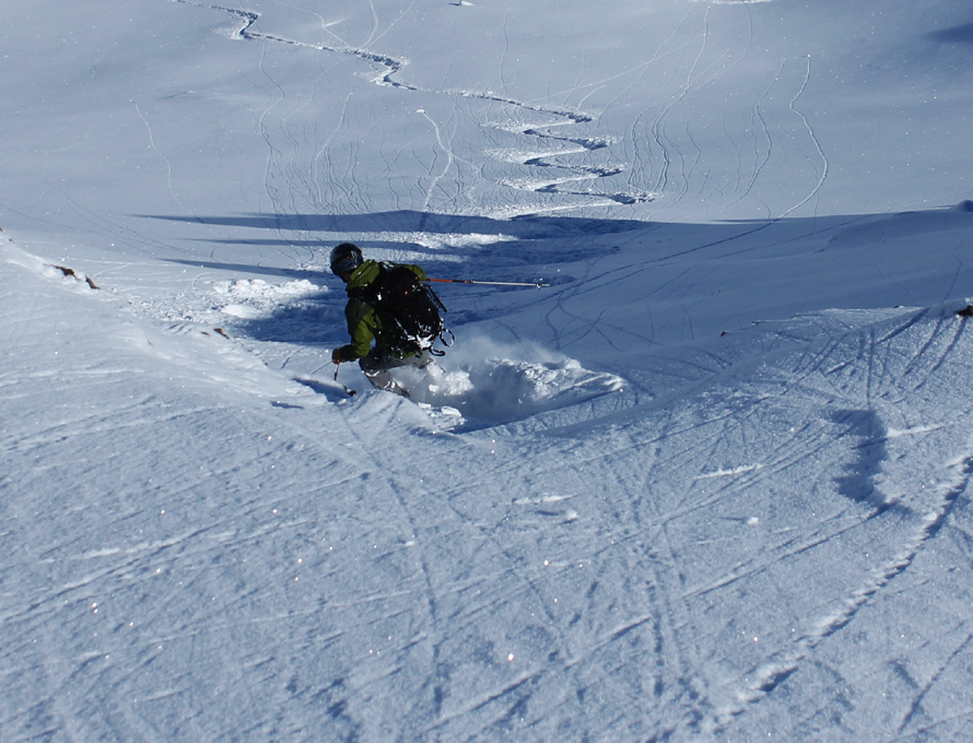 powder skiing