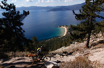 People enjoying Meeks Bay on Lake Tahoe