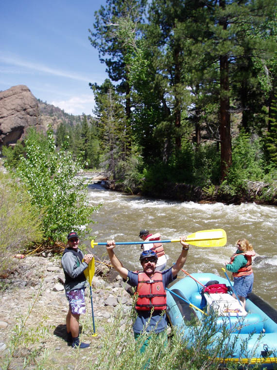 Excited crew prepares the boat