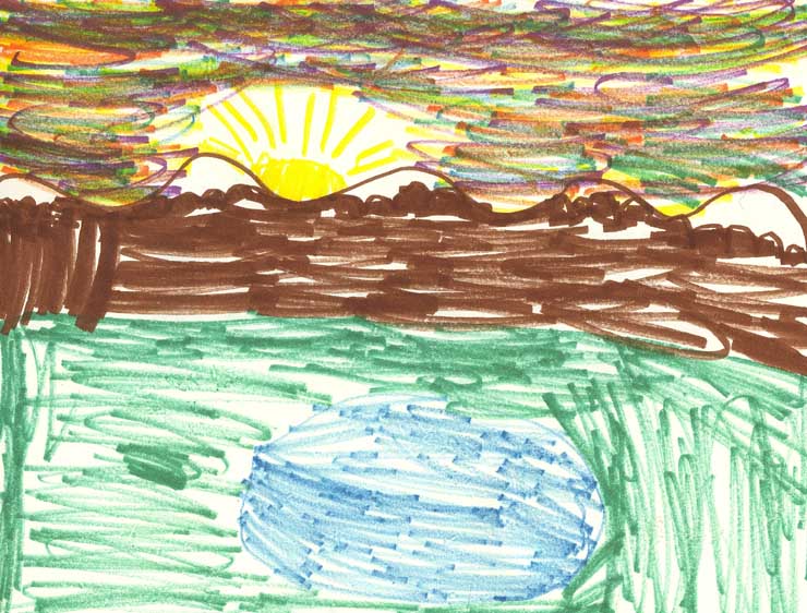 Coloring of Tahoe Sunset