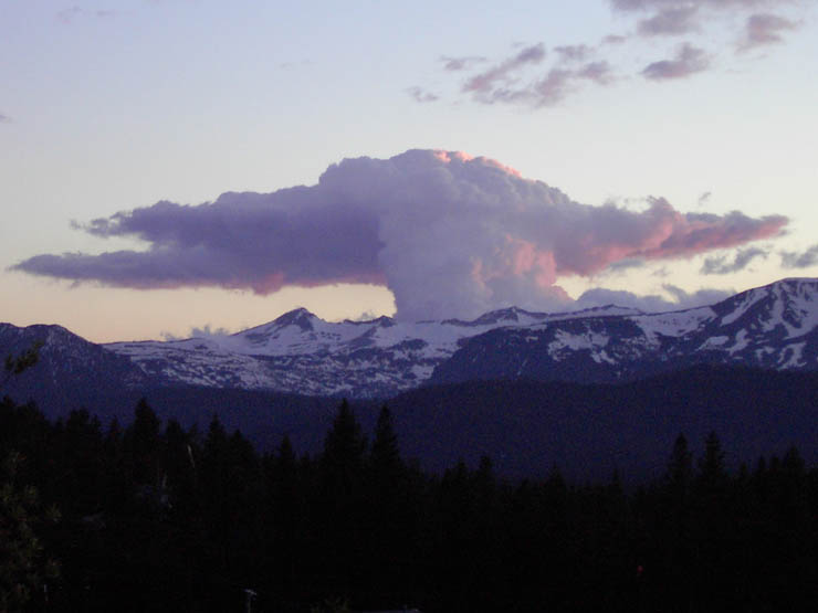 Anvil cloud at sunset
