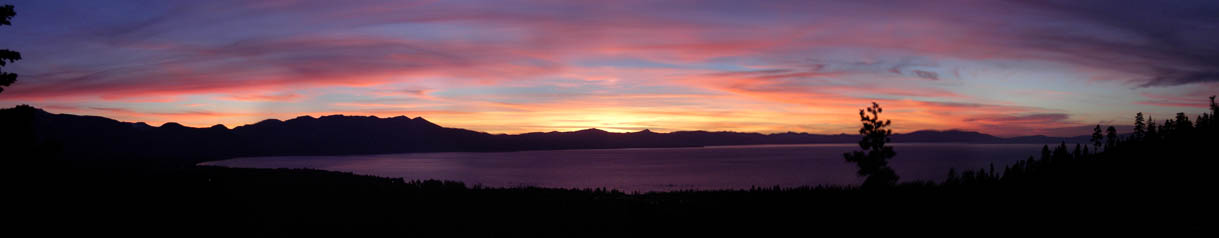 Sunset Panorama from Tallac Vista